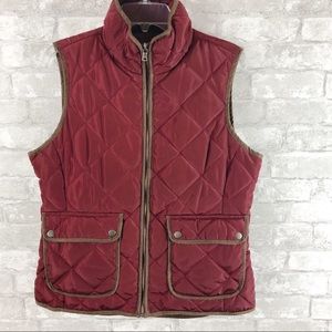 G.H. Bass  & Co Puffer Vest Wine & Brown Medium